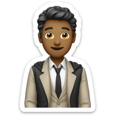 Gay person with cane sticker