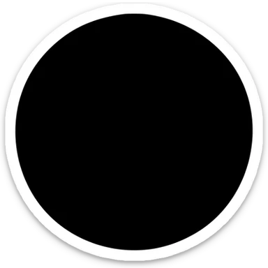 solid filled icon of a circle in soft blue-grey color sticker