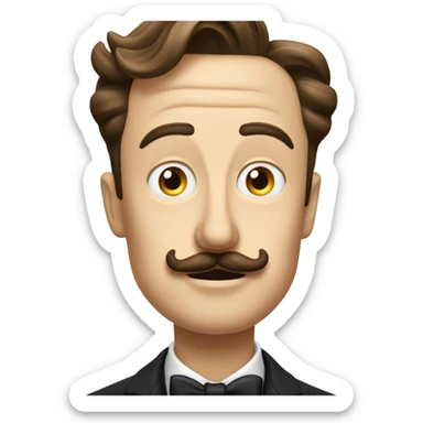 Elon musk Charlie Chaplin mustache sticker