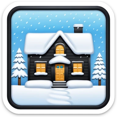 i want a house fully covered with heavy snow, not able to get out emoji sticker