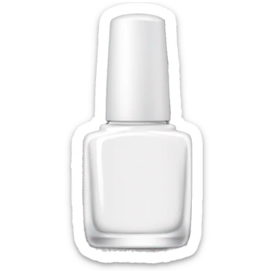 white nail polish bottle sticker