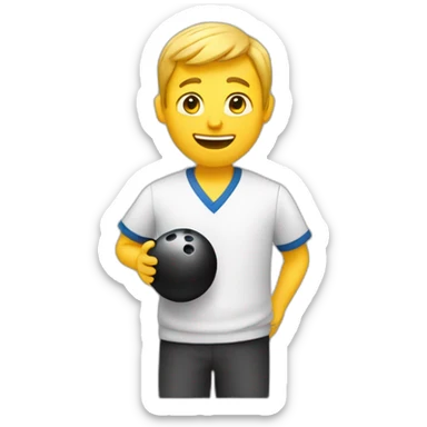 Homme boule de bowling sticker