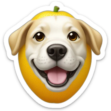 dog that looks like yuzu fruit sticker