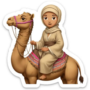 Desert Nomad Traveler with camel sticker