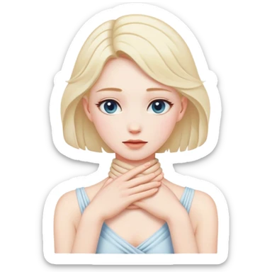 Hands around neck sticker