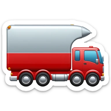 puedes crear unemojis de un camion con remolque sticker
