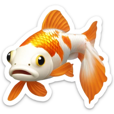 transparent round carpe koi aquarium  sticker