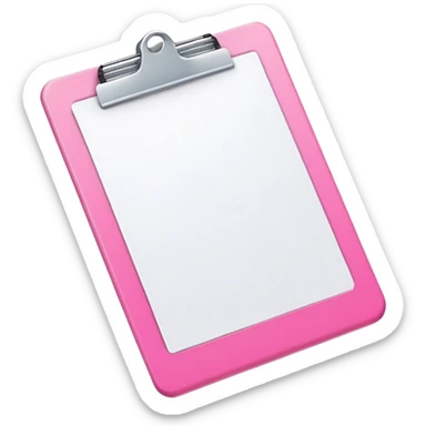 Pink clipboard sticker