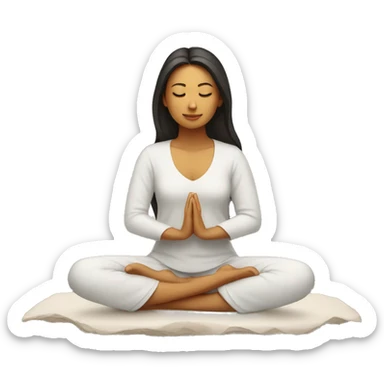 Mujer meditando sticker