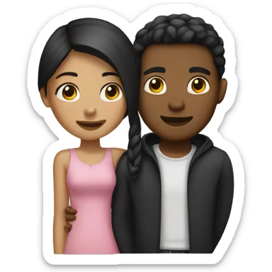 Girl with her Boyfriend  sticker