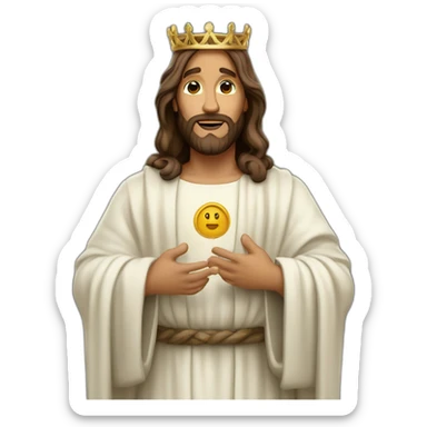 Jesus the king of the world sticker