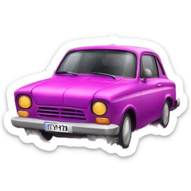 cold start automotive with pink putple spray paint beh sticker
