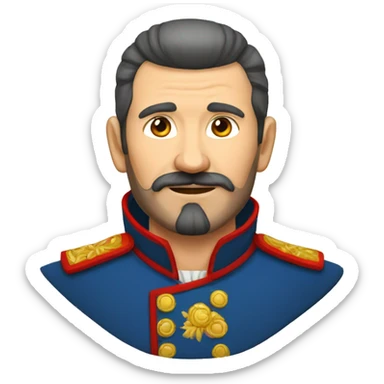 Cossack like in old soviet popular cartoon cossacks sticker