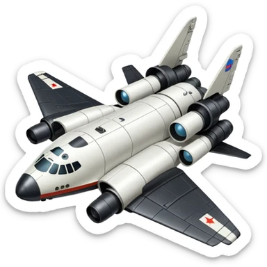 realistic Russian Buran spacecraft sticker