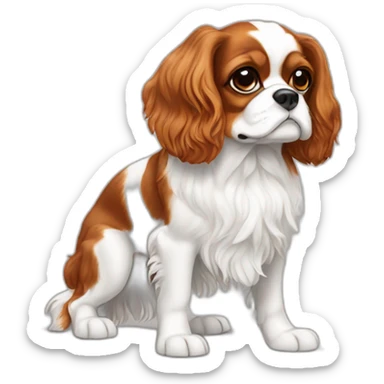cavalier king-charles tricolore sticker