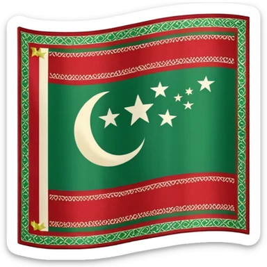 Türkmen flag sticker