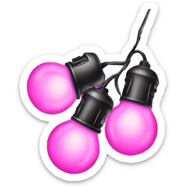 Pink Christmas lights sticker