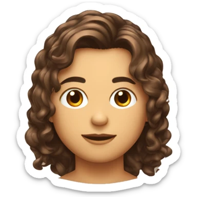 Garcon brun cheveux court dégradé et yeux marron sticker