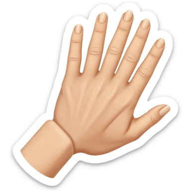 A hand with the ring finger folded inwards sticker