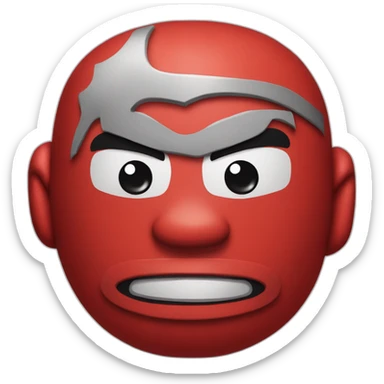 Mike Tyson in red boxing gloves sticker