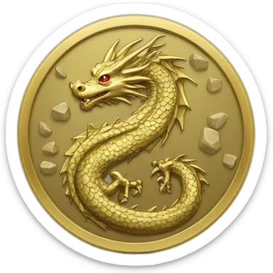 dragon coin sticker