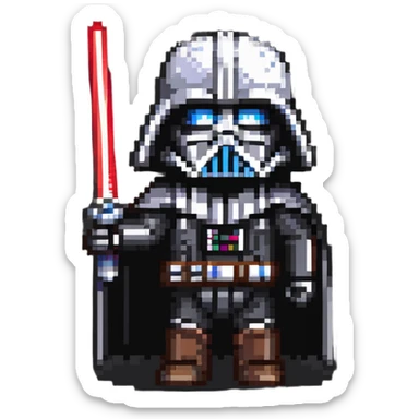 Oreo cookie wearing Darth Vader costume with helmet and lightsaber sticker