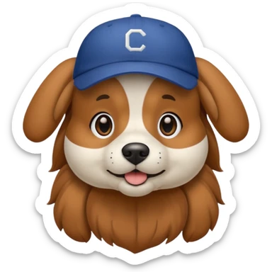 baseball hat dog sticker