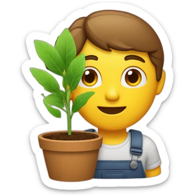 Chat qui joue avec une plante sticker