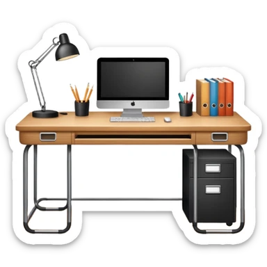 modern office desk sticker