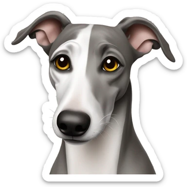 Whippet saying thank you sticker