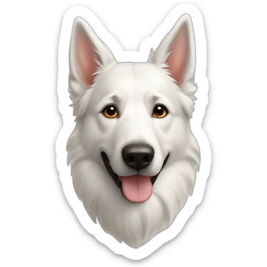 White swiss shepherd sticker