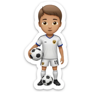A soccer player sticker