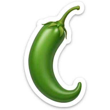 Green chili pepper sticker