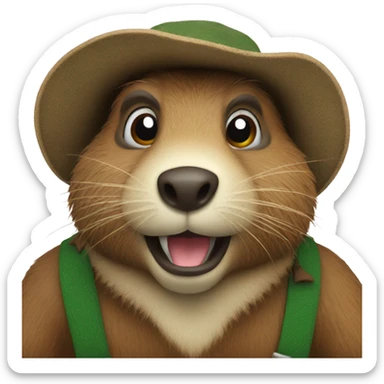 Italian beaver sticker