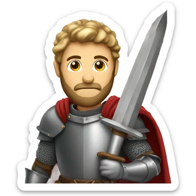 Knight Holding Sword sticker