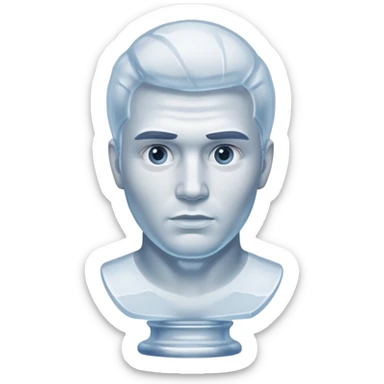ice Sculpture bust man sticker