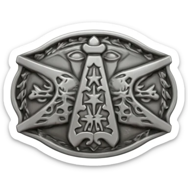 Cowgirl buckle sticker