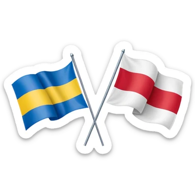 poland ukraine flag sticker
