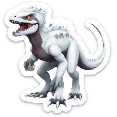  Cool Edgy Digimon-Fakemon-T-Rex with edgy markings full body sticker