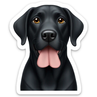 Dog black Labrador  sticker