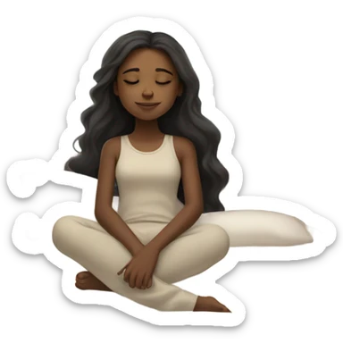 African-American girl sleeping sleeping sticker
