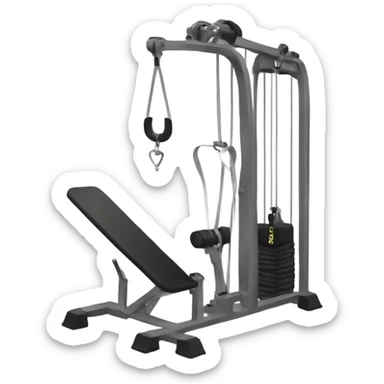 Workout Pully machine sticker