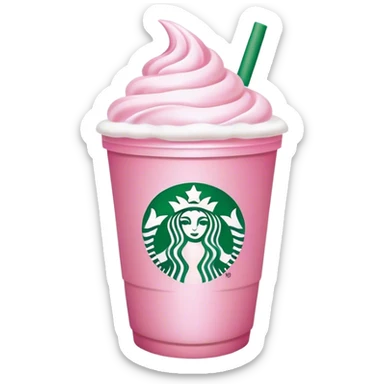 starbucks cup pink drink with cold foam sticker