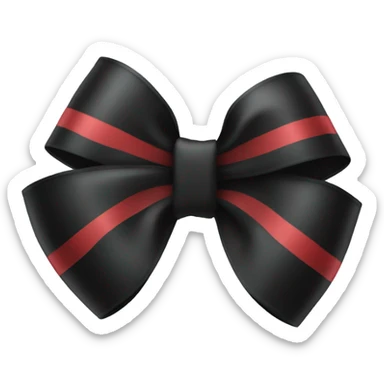 Black christmas bow sticker