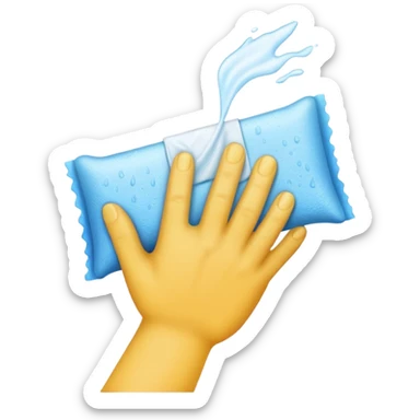 hand wipe cleaning sticker