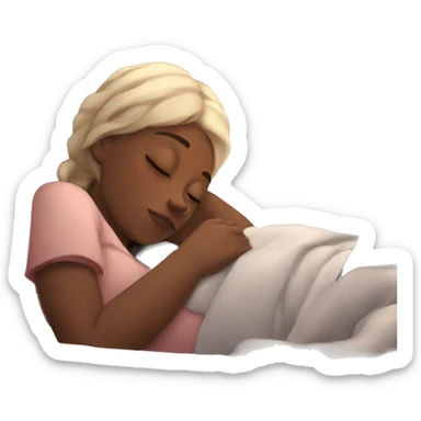 cozy girl midday nap sticker