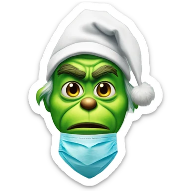Grinch before knee surgery  sticker