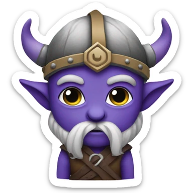 Imp Viking dressed in purple sticker