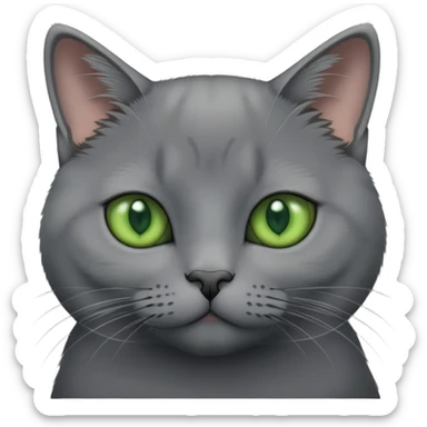 chartreux with green eyes sticker