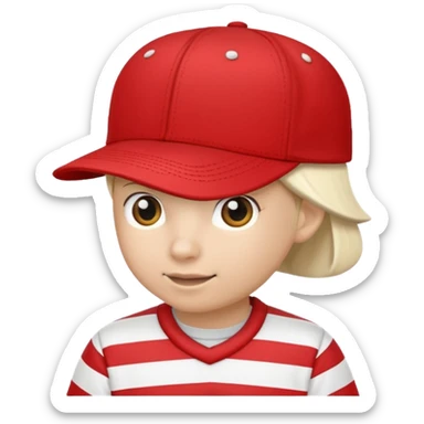 striped Baseball Cap sticker